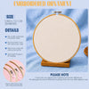 Round Embroidered Ornament With Bamboo Hoop And Premium Fabric