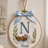 Personalized Otter Ornament With Initial Waves And Custom Name