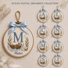 Ocean Otter Initial Ornament Collection With Personalized Names
