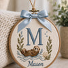 Custom Otter Name Ornament With Initial And Coastal Details