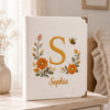 Personalized Photo Album Embroidered With Letter S Name Sophia
