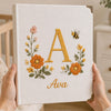 Handheld Custom Photo Album Embroidered With Letter A Ava