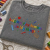 Teacher Tee Embroidered With Helping Tiny Humans Do Big Things