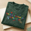 Moss Inspirational Teacher Embroidered Vintage Wash Tee
