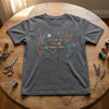 Grey Acid Wash Shirt Featuring Floral Science Embroidery