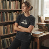 Woman Wearing Just One More Chapter Washed Shirt