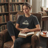 Cozy Reader Wearing Vintage Acid Wash Tee