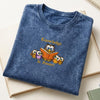 Blue Knowledge Is Power Embroidered Mineral Wash Shirt
