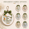 Round Embroidered Ornament With Bamboo Hoop And Premium Fabric