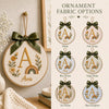 Personalized Initial Ornament With Multiple Fabric Pattern Options