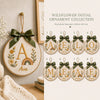 Personalized Wildflower Initial Ornament Collection With Custom Names