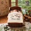 Sleeping Baby Under Cream Personalized Mallard Blanket