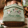 Baby Sleeping With Personalized Mallard Blanket
