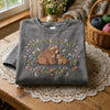 Grey Acid Wash Shirt Featuring Mama Bear And Cub
