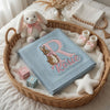 Light Blue Personalized Bunny Baby Blanket Gift Set
