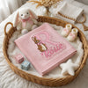 Pink Personalized Bunny Baby Blanket Gift Set