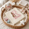 Cream Personalized Bunny Baby Blanket Gift Set