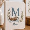 Ocean Otter Album Embroidered With Letter M Mateo
