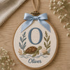Personalized Ocean Turtle Ornament With Initial And Custom Name