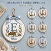 Personalized Ocean Turtle Ornament With Multiple Fabric Pattern Options