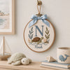 Custom Baby Ornament With Turtle Initial And Coastal Details
