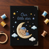 Black Little Star Notebook Styled With Embroidery Thread Spools