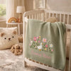 Mung Bean Blanket Displayed On Nursery Crib