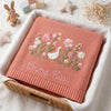Folded Pink Personalized Baby Blanket