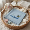 Light Blue Bee Baby Blanket Gift Basket