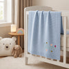 Light Blue Personalized Baby Blanket Nursery Display