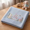 Light Blue Bunny Lovey Blanket Folded