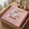 Pink Custom Duck Blanket Gift For Baby Girl
