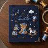 Navy Personalized Notebook Decorated With Blue Toy Embroidery