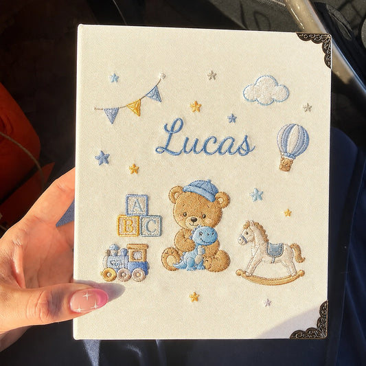 Sunlit Beige Lucas Notebook Held Inside A Car