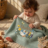 Baby Holding Personalized Goose Blanket