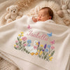 White Personalized Goose Baby Blanket