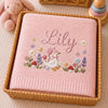 Personalized Goose Blanket In Wicker Basket