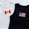 Country Flag Embroidered Tank Tops Set