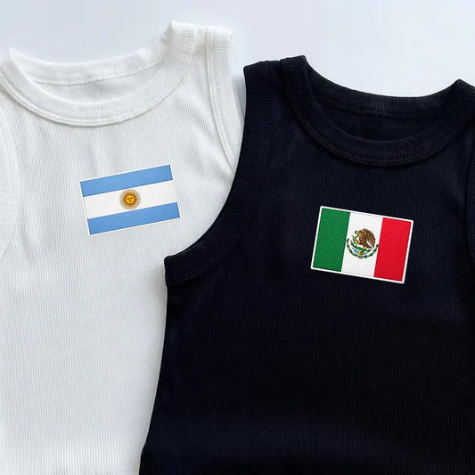 Personalized Flag Embroidered Tank Tops