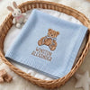 Light Blue Teddy Bear Baby Blanket