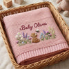Pink Personalized Teddy Bear Blanket