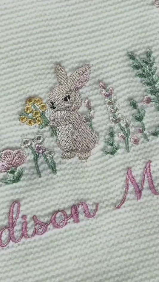 Video Bunny Baby Blanket In Basket