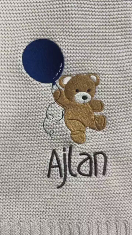 Video Personalized Unisex Baby Blanket With Name