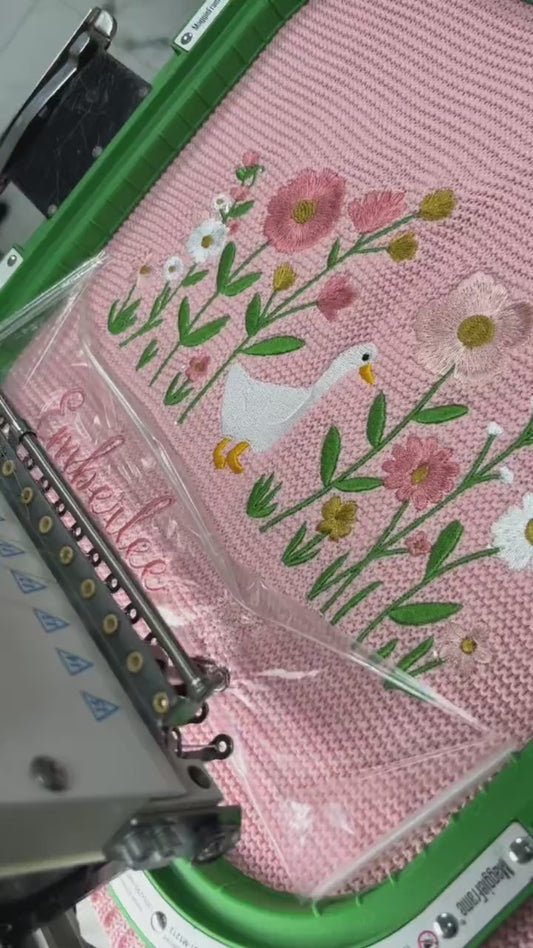 Video Personalized Baby Blanket With Sleeping Baby