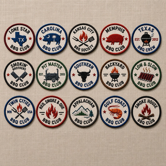 Smokehouse And Grilling Club Designs Arranged On Linen
