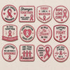 Twelve Breast Cancer Awareness Embroidered Iron-On Patch Designs