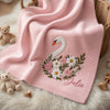 Pink Julie Swan Blanket Styled With Teddy Bears