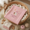 Pink Sweet Dreams Olivia Blanket Styled In Wicker Moses Basket
