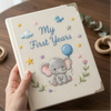 Beige My First Years Notebook With Elephant Embroidery