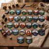 National Park Trail Patches Styled With Vintage Outdoor Gear
